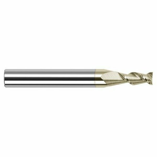 Harvey Tool 5/32 Cutter dia. x 0.5620 in. 9/16  Carbide 45° Helix Square End Mill, 2 Flutes, ZrN Coated 24210-C7